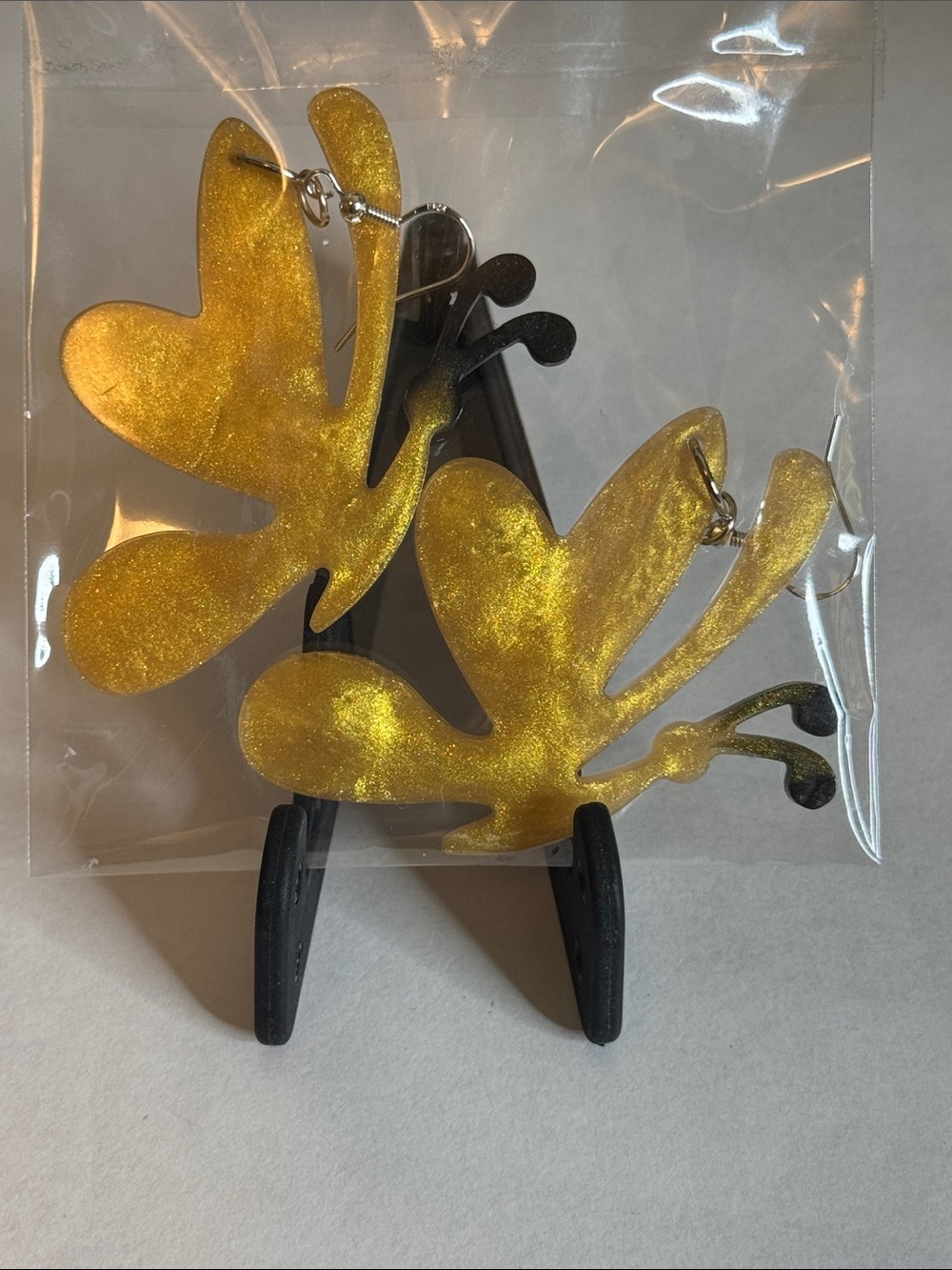 Gold Leaf-Shaped Dangle Earrings - Women Jewelry Earrings